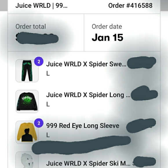 SOLD..Juice wrld long sleeve shirt - Picture 4 of 4
